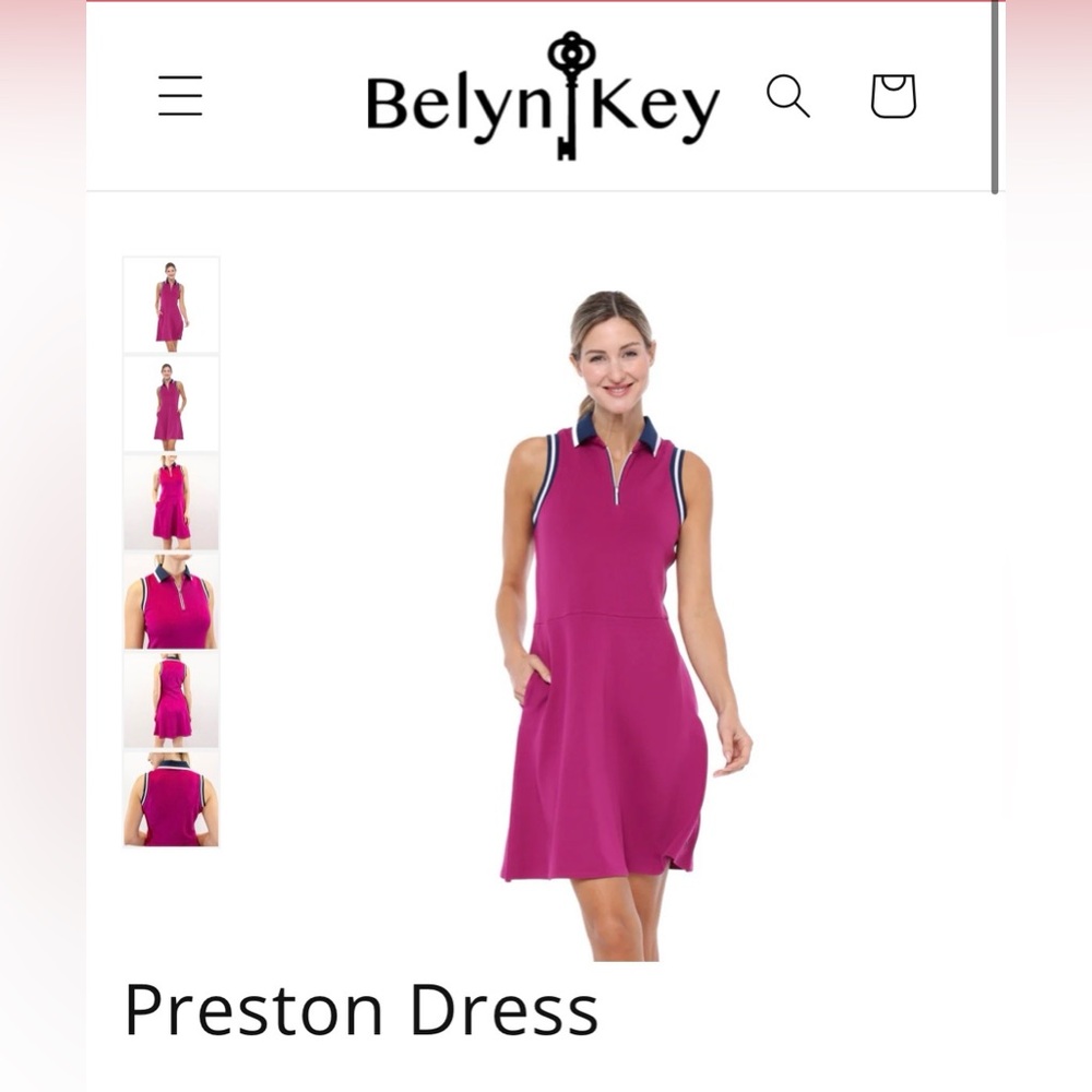 Belyn Key Magenta Sleeveless Colored Active Dress- NEW -small